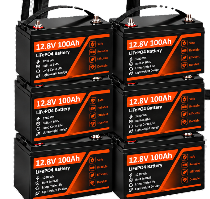 Accu 600 Ah (6x) van de 1 kW noodstroomset