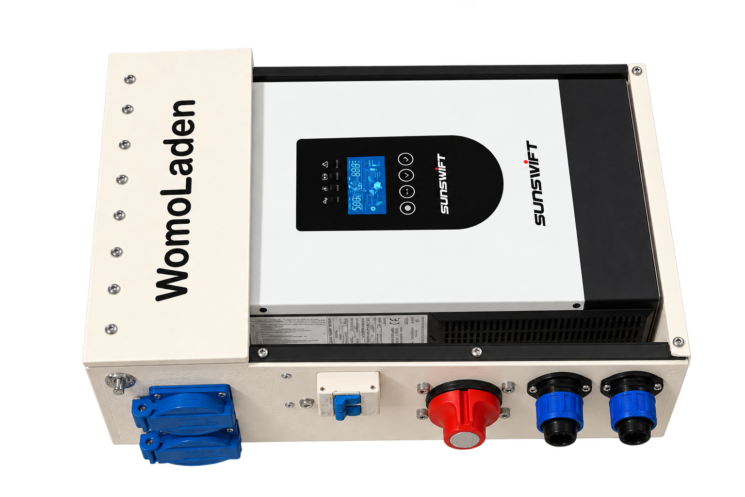 WomoLaden Sunswift omvormer van de RoadPower Set